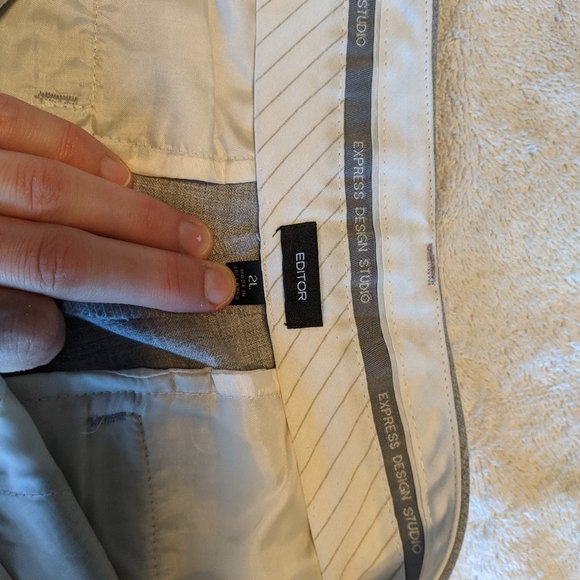 Express Editor Light Gray Slacks Size 2 LONG - Picture 6 of 8